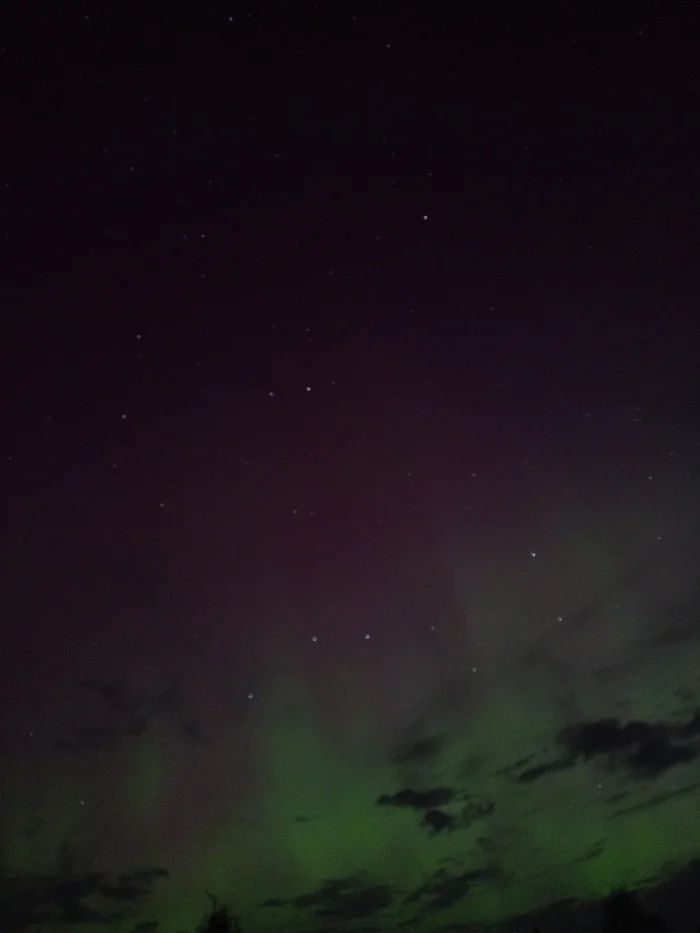 There are northern lights in the Kosinsky District of the Perm Territory right now! - My, Polar Lights, Astrophoto, Sky, Big Dipper, Perm Territory