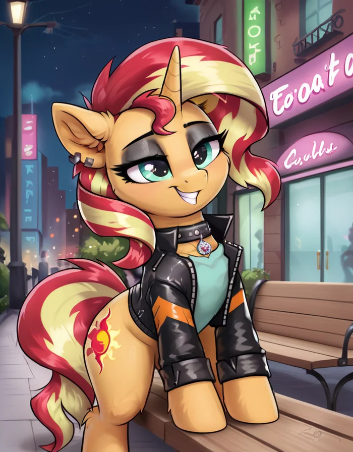 Roll with Rarka! - My, Neural network art, My little pony, PonyArt, Rarity, Sunset shimmer, Longpost