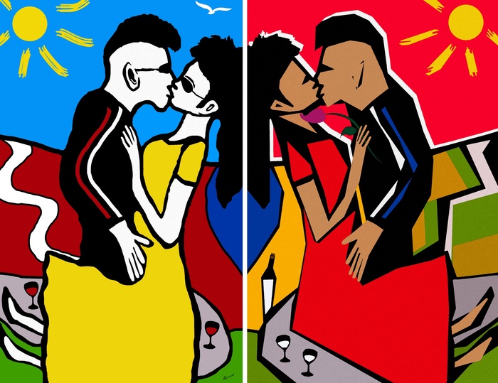 Картина " Красное и Белое"