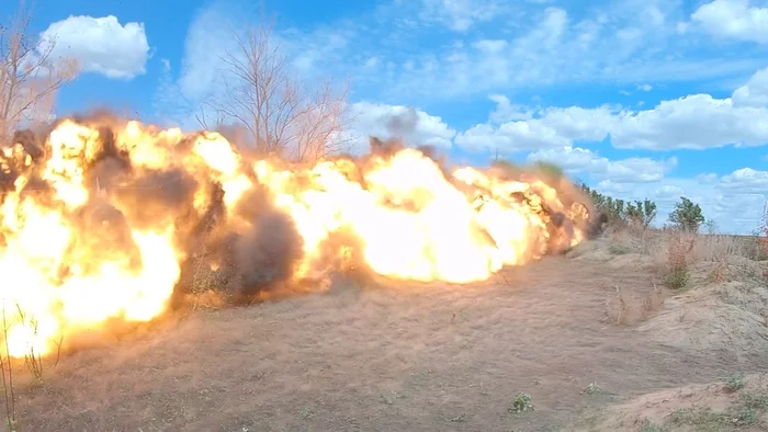 Destruction of found ammunition and mines - My, Explosion, Work, Demining, DPR, Video