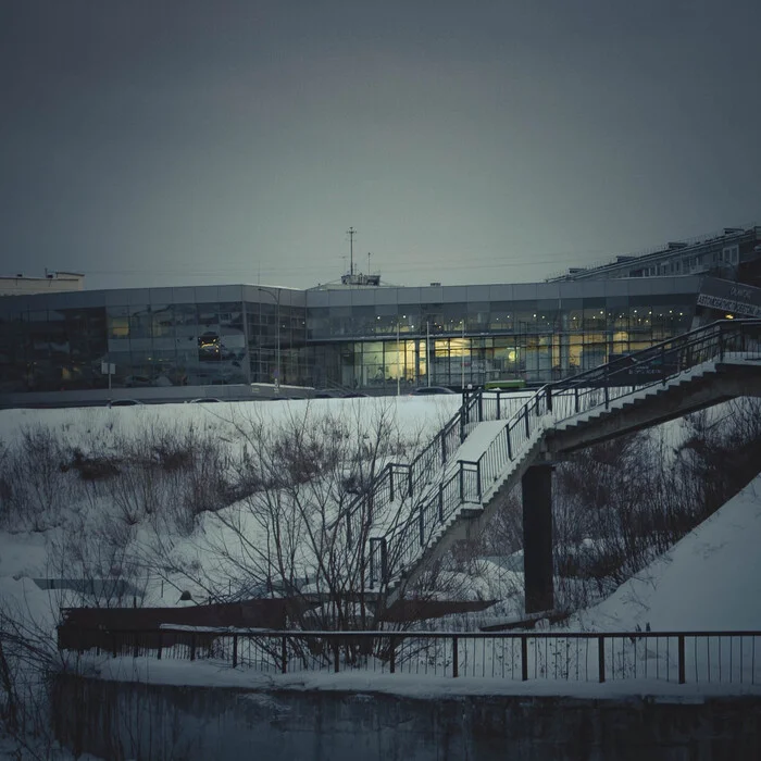 Kemerovo, view of Pritomsky Ave. - My, The photo, Town, Street photography, The street, Kemerovo, Winter, dust