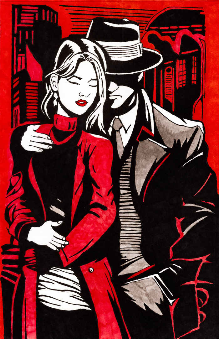 Маркер, тушь