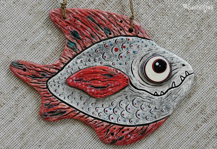 Ceramic fish - My, Creation, Hobby, Ceramics, Clay, With your own hands, A fish, Longpost, Needlework without process