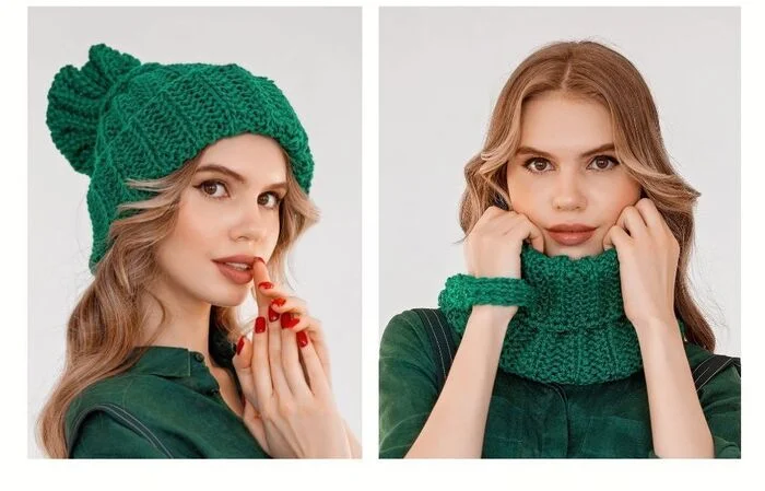 Universal accessory 2 in 1 hat - snood - Needlework without process, Knitting, Needlework, Knitting, Handmade, Cap, Snood, Longpost