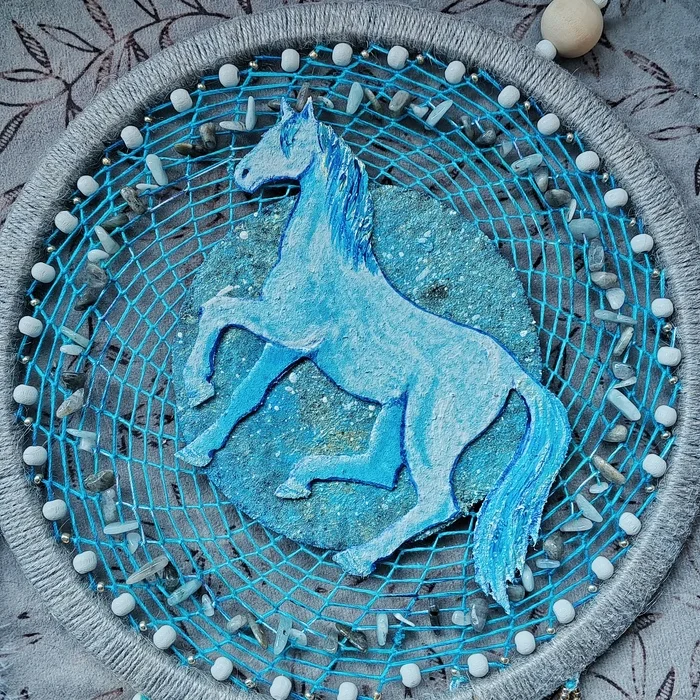 Dream catcher Ropot, sad post - My, Needlework without process, Needlework, Dreamcatcher, Amulet, Presents, Horses, Longpost