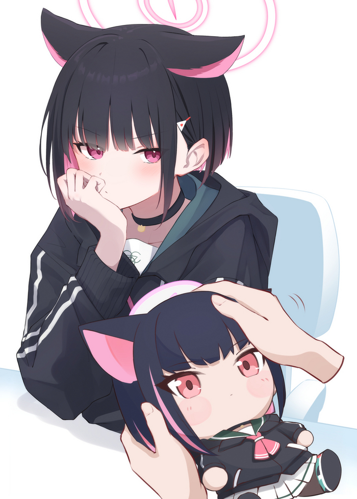   , Anime Art, Blue Archive, Kyouyama Kazusa, Animal Ears, 