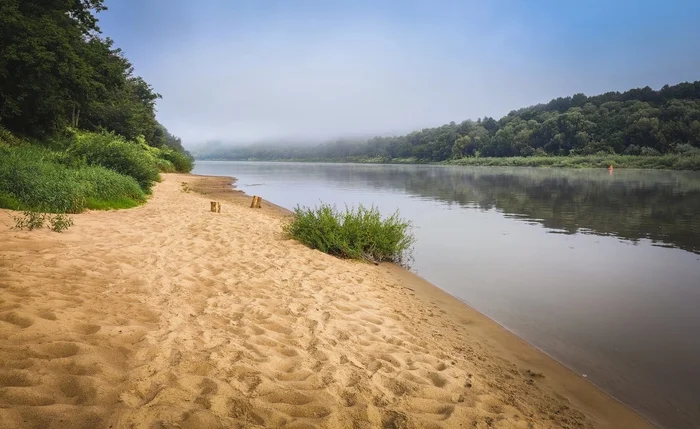 Утро на реке - Моё, Река, Природа, Мобильная фотография, Утро