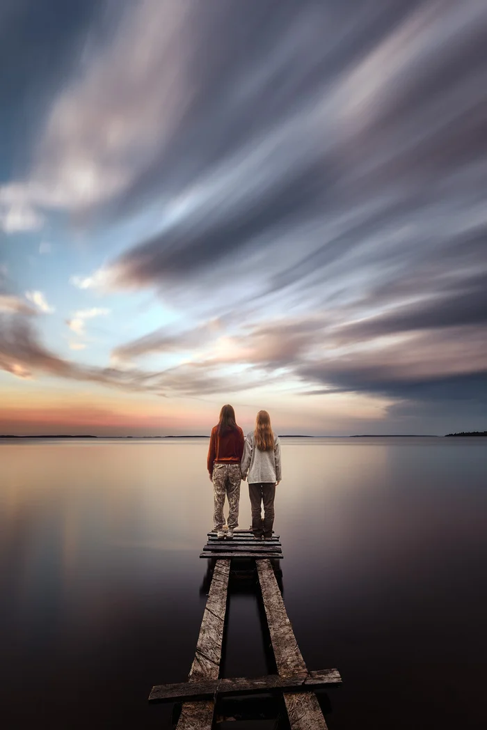 Girlfriends - My, The photo, Landscape, Nikon D750, Карелия, Lake Onega, Long exposure