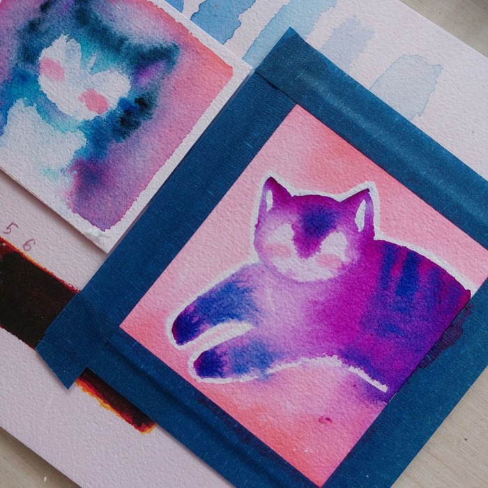 Во влажном виде выглядит ярко, но потом цвет «просядет». Впрочем на хлопке это часто бывает.