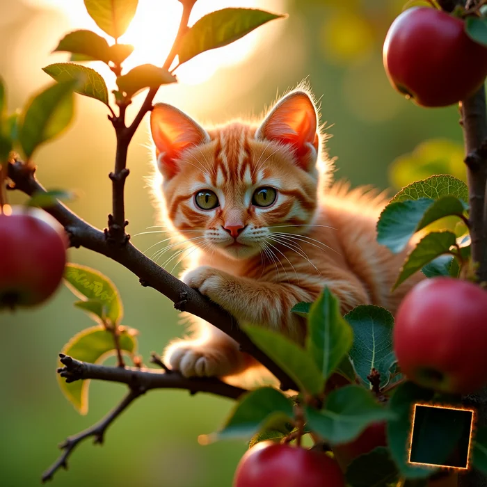 Who needs some fresh apples? - My, Apples, Apple Spas, Russia, beauty, Kittens, cat, Neural network art