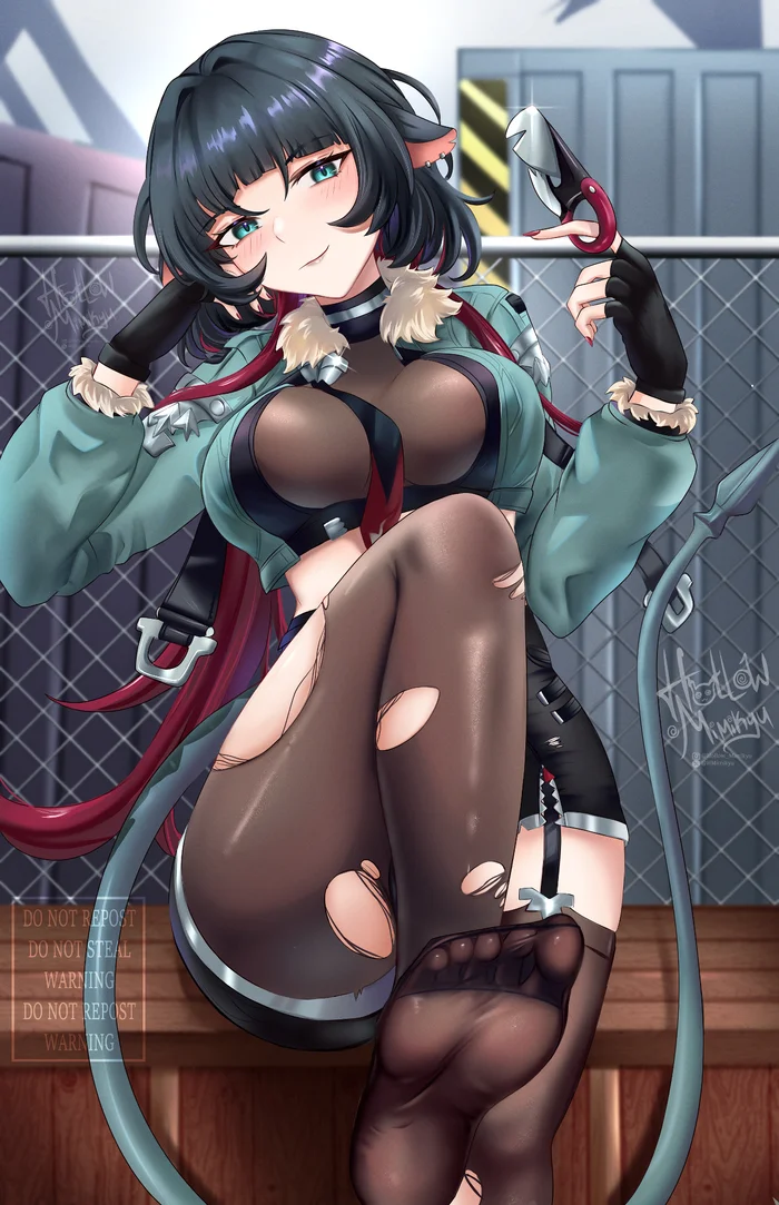 Jane Dou - Anime Art, Аниме, Zenless Zone Zero, Jane Doe (zzz), Футфетиш