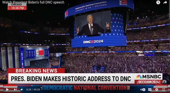 President Biden's speech at the Democratic National Convention - Politics, Youtube, USA, US elections, Protest, Democrats, The president, West, Joe Biden, Video, Longpost