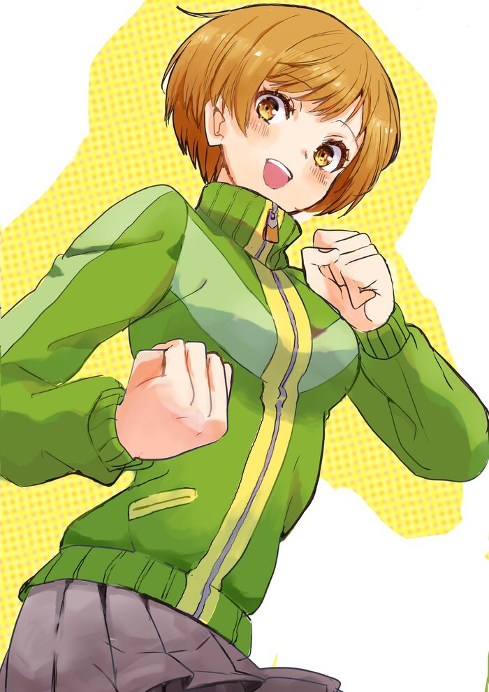  , , Anime Art, Persona, Persona 4, Chie Satonaka, , Game Art