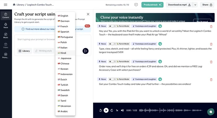 Neural network for working with sound and voice Wondercraft. Comparison with ElevenLabs - My, Artificial Intelligence, Нейронные сети, Useful, Video editing, Translation, Voice acting, Russian voiceover, Technologies, Translated by myself, Overview, Recommendations, Comparison, Sound, Sound engineer, Audio, Noise isolation, Video, Longpost