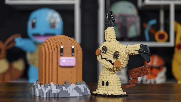 #MOCдня Bricker-Builds собрал ещё парочку полноразмерных покемонов – Mimikyu и Diglet! - LEGO, Moc, Конструктор, Покемоны