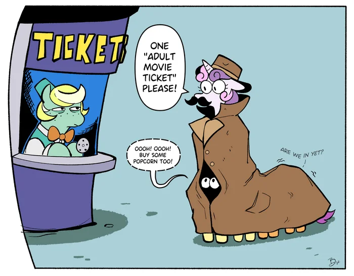 One adult ticket please - My little pony, Original character, Scootaloo, Sweetie belle, Applebloom