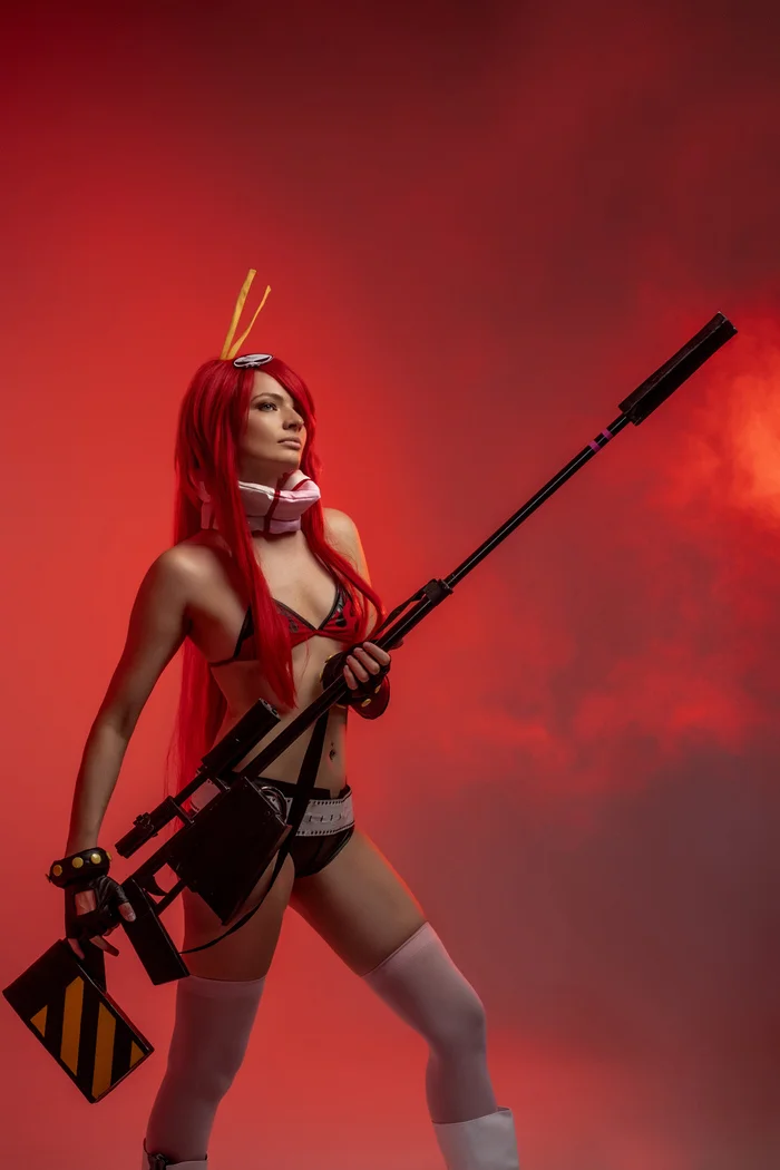 Yoko Littner from Gurren Lagann - My, Girls, Sexuality, Bikini, Waist, Cosplay, Yoko Littner, Gurren lagann, Neckline, The photo