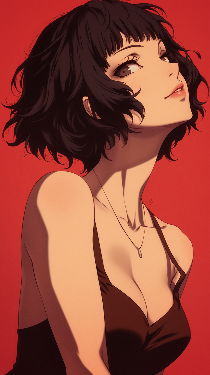  , , Anime Art, Persona, Persona 5, , Game Art,  , Kawakami sadayo, 