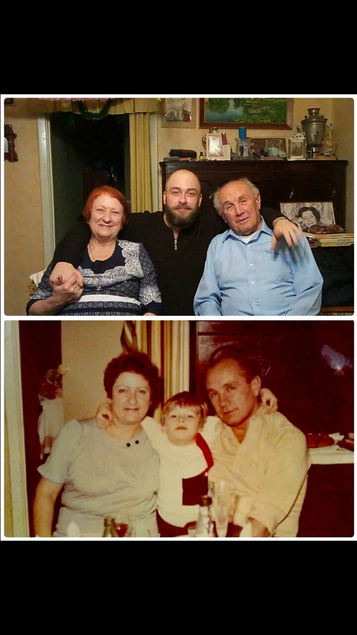 It was and became. 30 years between photos - My, It Was-It Was, A wave of posts, Family, Grandmother, Love, People, Family photo