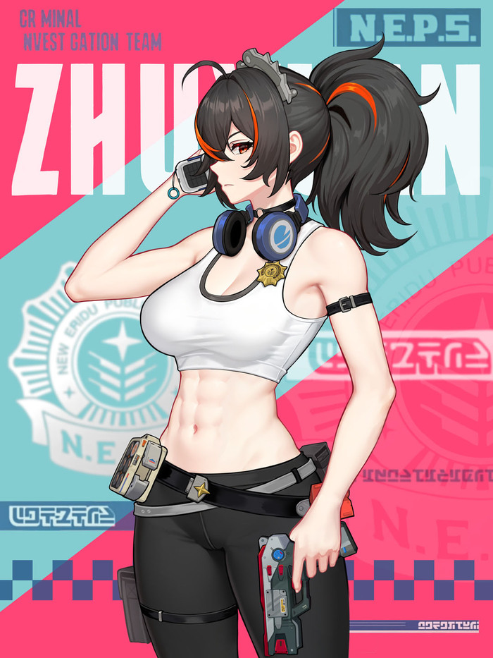 Zhu Yuan Anime Art, Zenless Zone Zero, Zhu Yuan (zzz), Yunkaiming