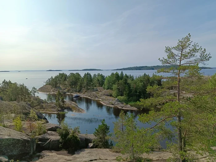 View of Lake Ladoga from the island. Honkasalo - My, Ladoga lake, Ladoga skerries, The photo, Beautiful view, Landscape, Nature