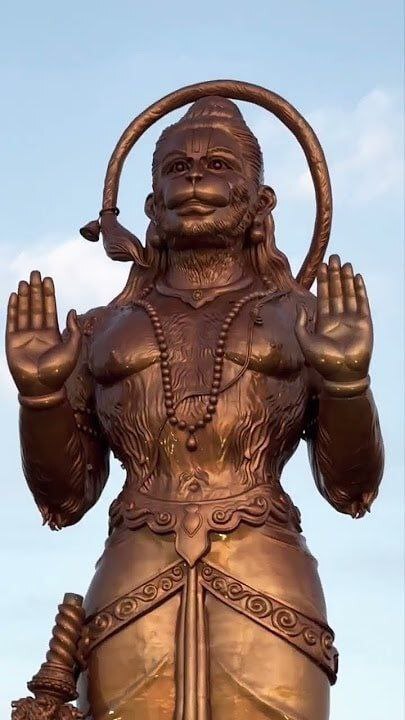 In Houston, Texas, a 28-meter statue of the Hindu deity Hanuman was erected, which became the third tallest statue in the United States. - news, Риа Новости, USA, Texas, India, Sculpture, Text