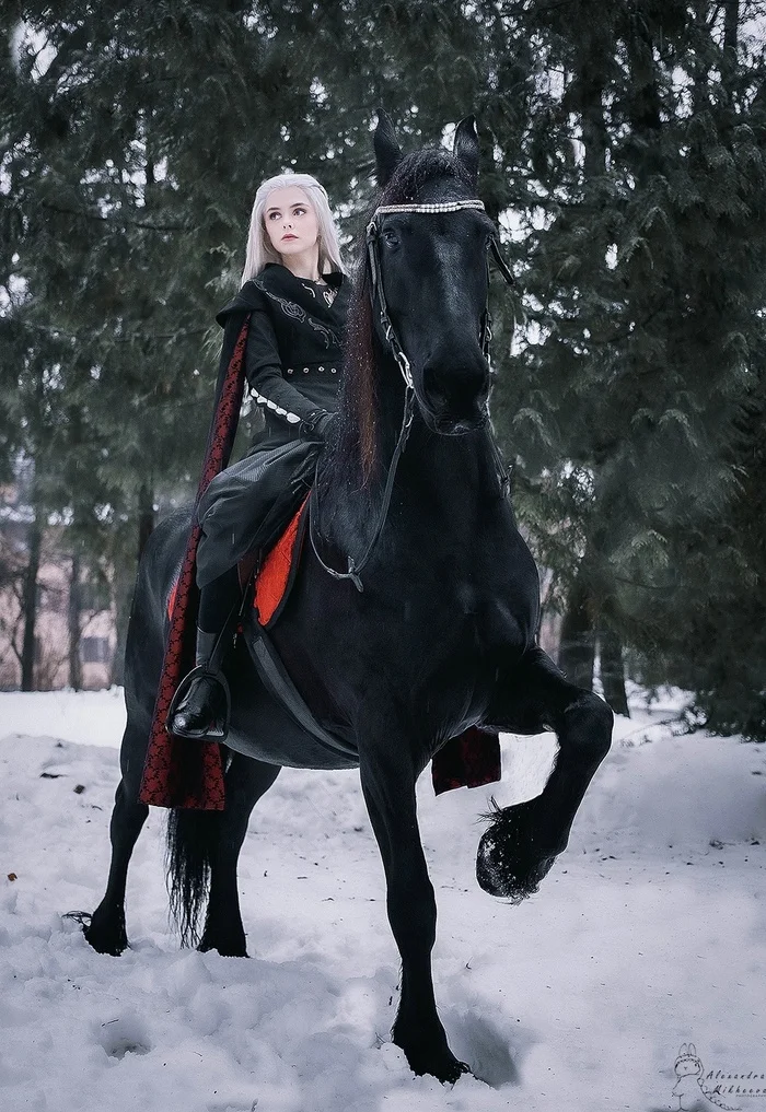 The iron throne calls for battle again, battle, death, power - this is his game... - The photo, PHOTOSESSION, Cosplay, Cosplayers, Horses, Game of Thrones, Raineera Targaryen, Targaryen, Longpost