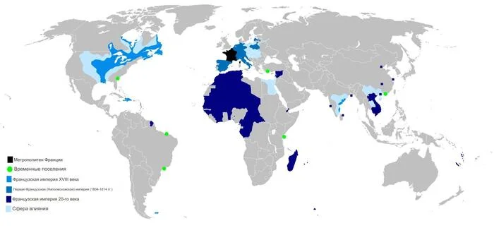 Французская империя - История (наука), Цивилизация, Карты, Франция, Колонизация, Страны