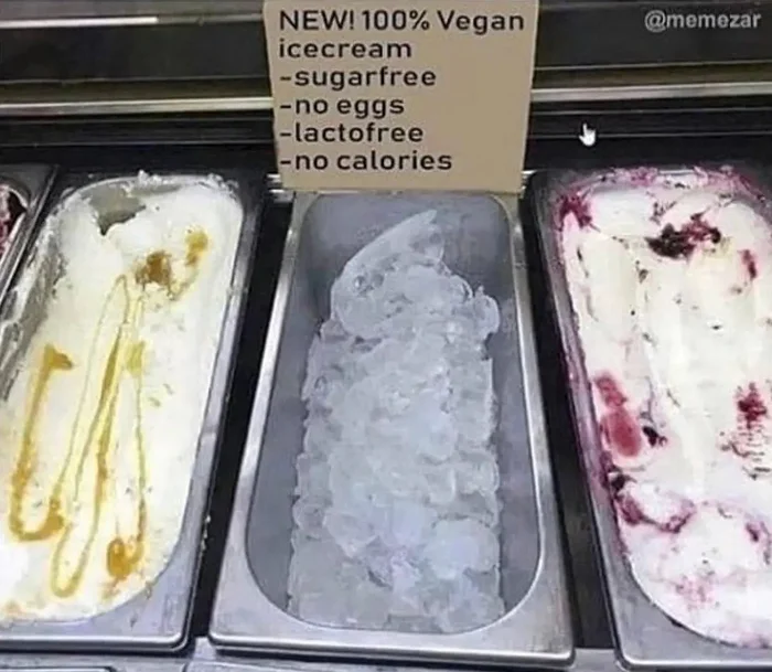 Vegan ice cream - Humor, The science, Self-development, Ice cream, Vegetarianism, Vegan, Ice, Without translation, Compound, Repeat