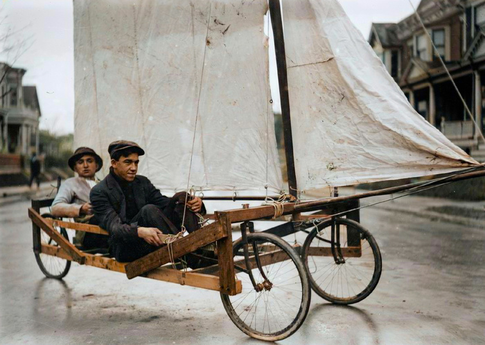 Подборка интересных и необычных фотографий из США. 20 раскрашенных фотографий ХХ века. Часть V Историческое фото, Старое фото, США, Фотография, Колоризация, 20 век, Длиннопост