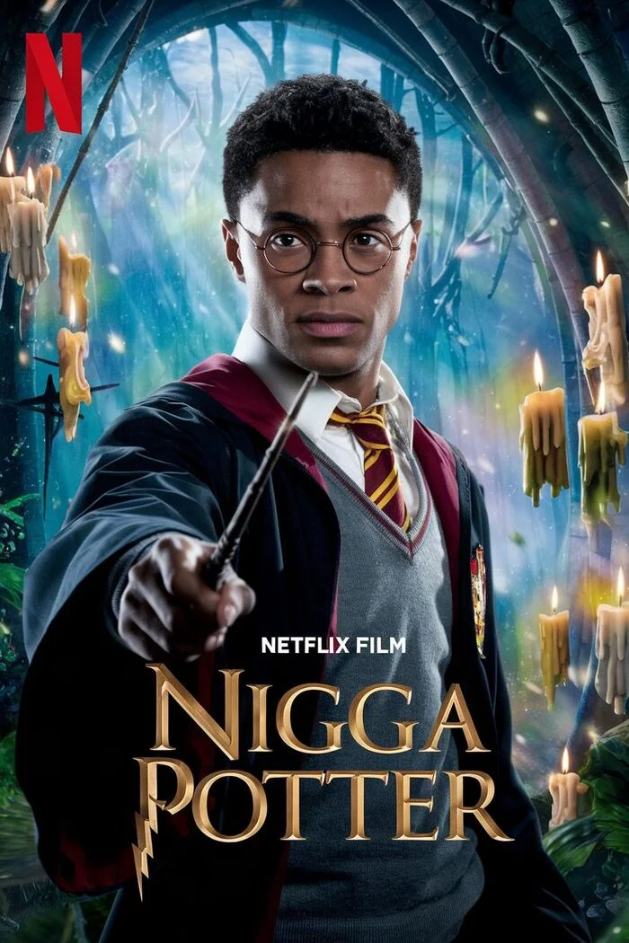 Harry Potter from Netflix - My, Harry Potter, Neural network art, Black people, Netflix, Humor