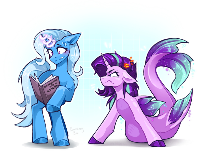    My Little Pony, Ponyart, Starlight Glimmer, Trixie, Buvanybu