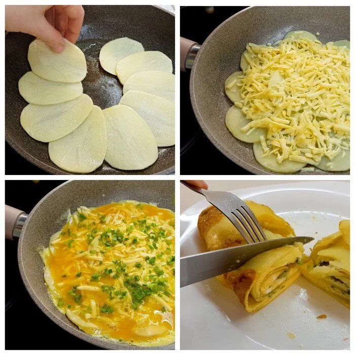 Breakfast in 5 minutes from potatoes - Serving dishes, Recipe, Yummy, Snack, Dinner, Breakfast, Roast potatoes, Potato, Dinner, Ingredients, Pan, Telegram (link)