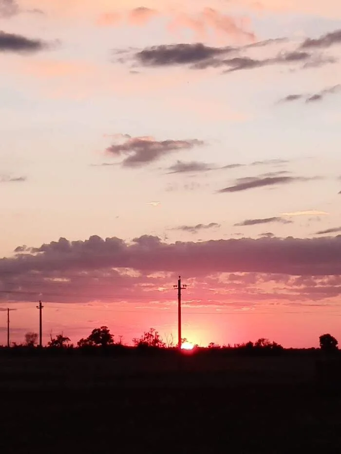 Morning outside the city! - My, The photo, Steppe, Sunrises and sunsets