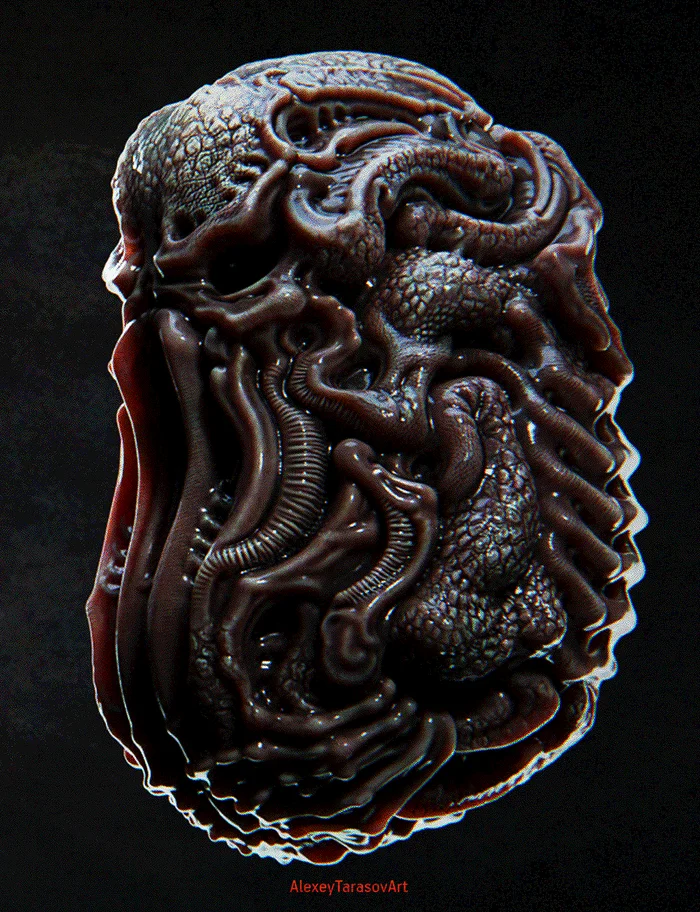 Процесс создания Cthulhu в программе Blender - Моё, 3D, 3D моделирование, Арт, Скульптинг, Blender, Game Art, Видео, YouTube, Длиннопост