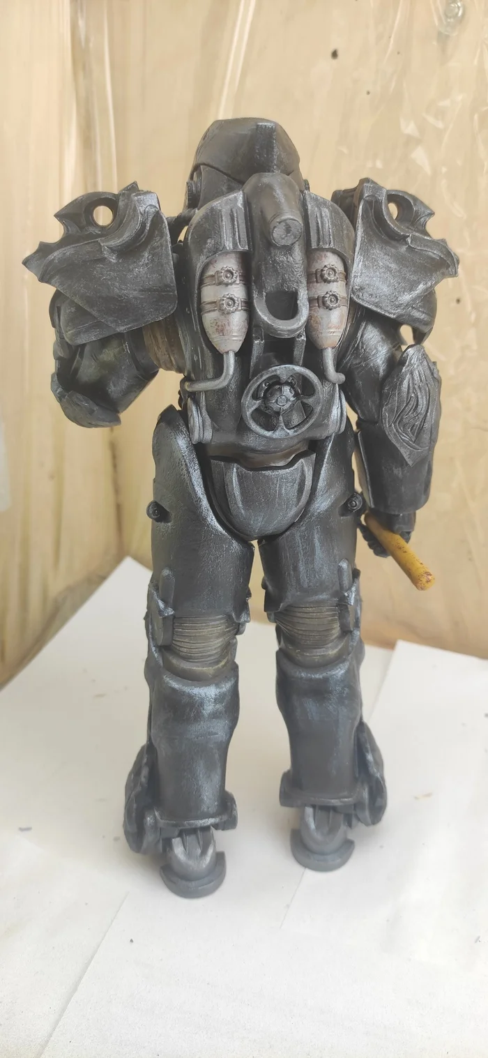 Horsemen of the Apocalypse - Death. Power armor - My, 3D печать, 3D printer, Figurines, 3D modeling, Fallout, Fallout 76, Power armor, Horsemen of the Apocalypse, Painting, Longpost, Series Power Armor Fallout