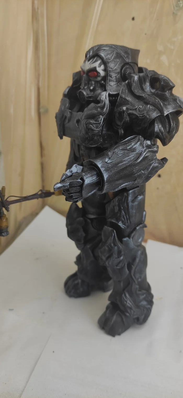 Horsemen of the Apocalypse - Death. Power armor - My, 3D печать, 3D printer, Figurines, 3D modeling, Fallout, Fallout 76, Power armor, Horsemen of the Apocalypse, Painting, Longpost, Series Power Armor Fallout