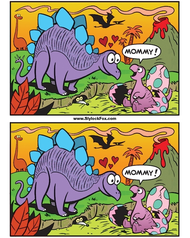 Find six differences - Differences, Images, Dinosaurs, Find