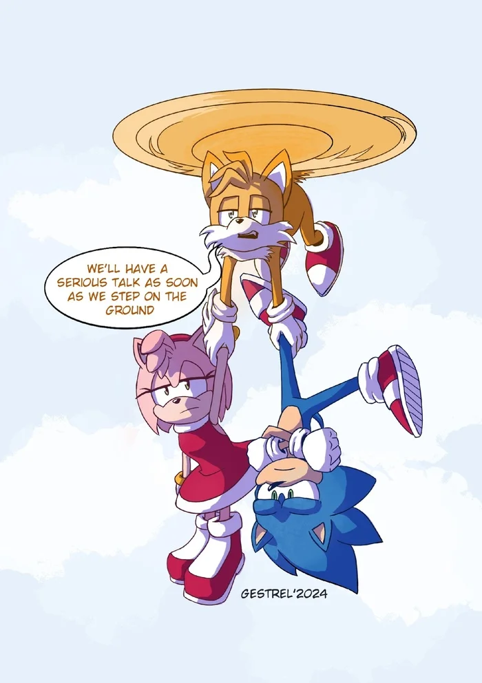 Sniff-sniff... - Comics, Art, Amy Rose, Sonic the hedgehog, Longpost, Without translation