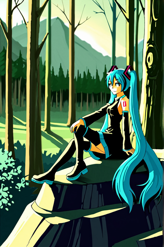 Friday Miku - My, Hatsune Miku, Anime, Neural network art, Longpost