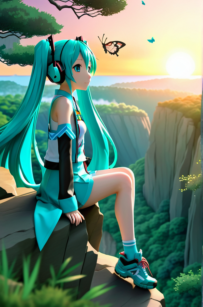 Friday Miku - My, Hatsune Miku, Anime, Neural network art, Longpost