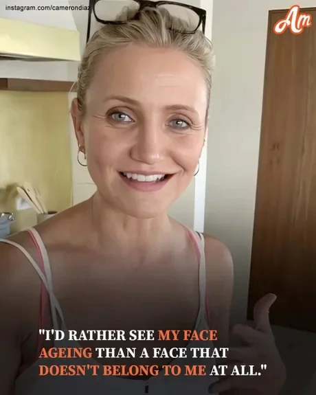 “I’d rather see my aging face than a face that doesn’t belong to me at all.” - Actors and actresses, Cameron Diaz, Age, Quotes