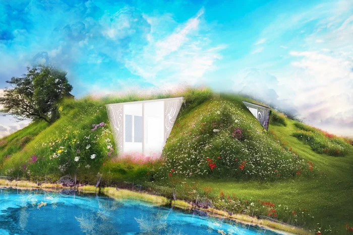 Eco house with flowers - My, Architecture, Lodging, Izhs, Longpost