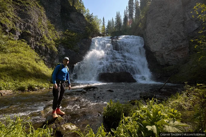 How we found a waterfall in the Eastern Sayan mountains - My, Tourism, Camping, Siberia, Fight for survival, Hike, Krasnoyarsk region, Sayan, Eastern Sayans, Water tourism, Mountain tourism, The mountains, Longpost