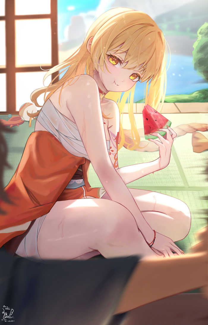   Anime Art, , , , Genshin Impact, Yoimiya (Genshin Impact), , , , Sazanami (re N rentaro)