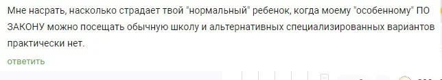 Ответ на пост «Солнечные детки» - Синдром Дауна, Дети, Обстановка, Общество, Текст, Аутистические расстройства, Школа, Образование, Обучение, Нападение, Болезнь, Негатив, Волна постов, Ответ на пост