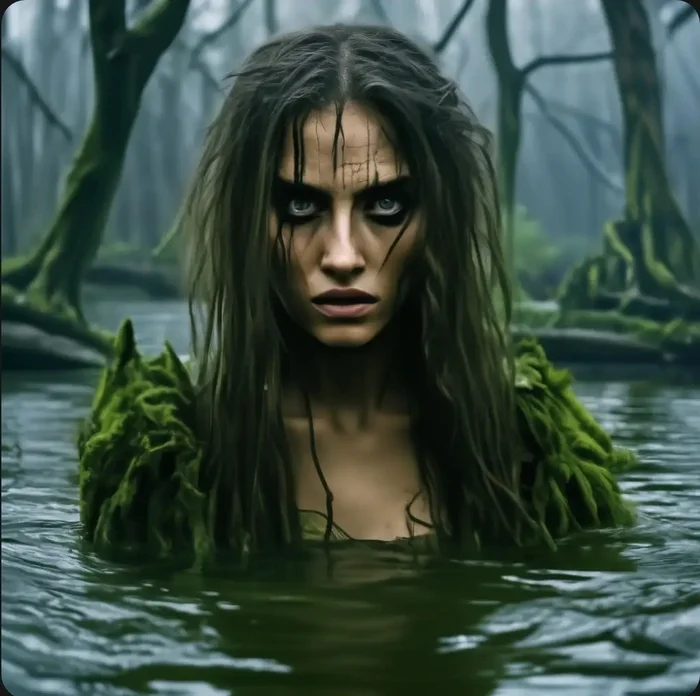 SWAMP - My, Slavic mythology, Myths, Text, Picture with text, The photo, Short post, Forest, Swamp, Slavs, Russians, Folklore, Story, Story, Artificial Intelligence, Masterpiece (Yandex), Longpost