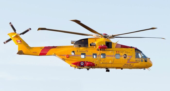CH-149 Cormorant 149902 канадских сил, поисково-спасательный вариант вертолёта AgustaWestland AW101. (Korona4Reel via Wikipedia).