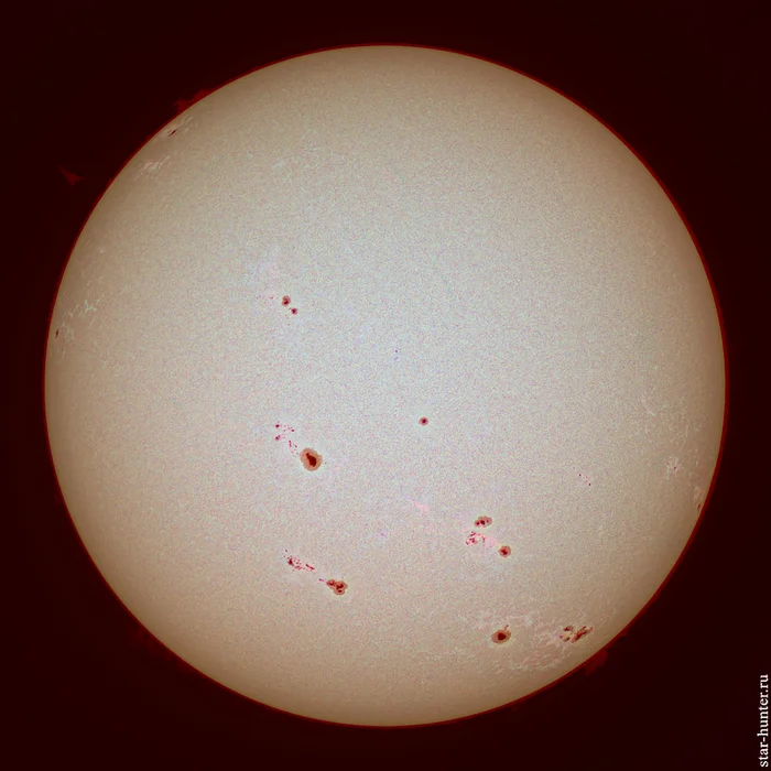 Multispectral Sun, August 26, 2024 - My, The sun, Astrophoto, Astronomy, Space, Starhunter, Anapa, Anapadvor