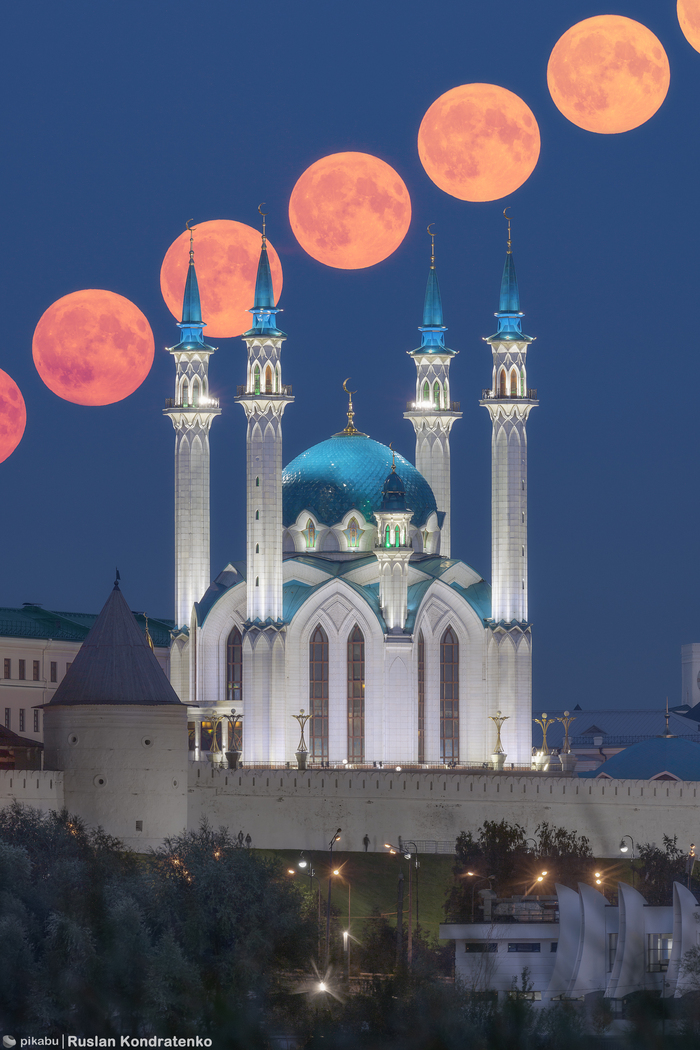 Секвенция Восхода Луны, стек из 7ми кадров.